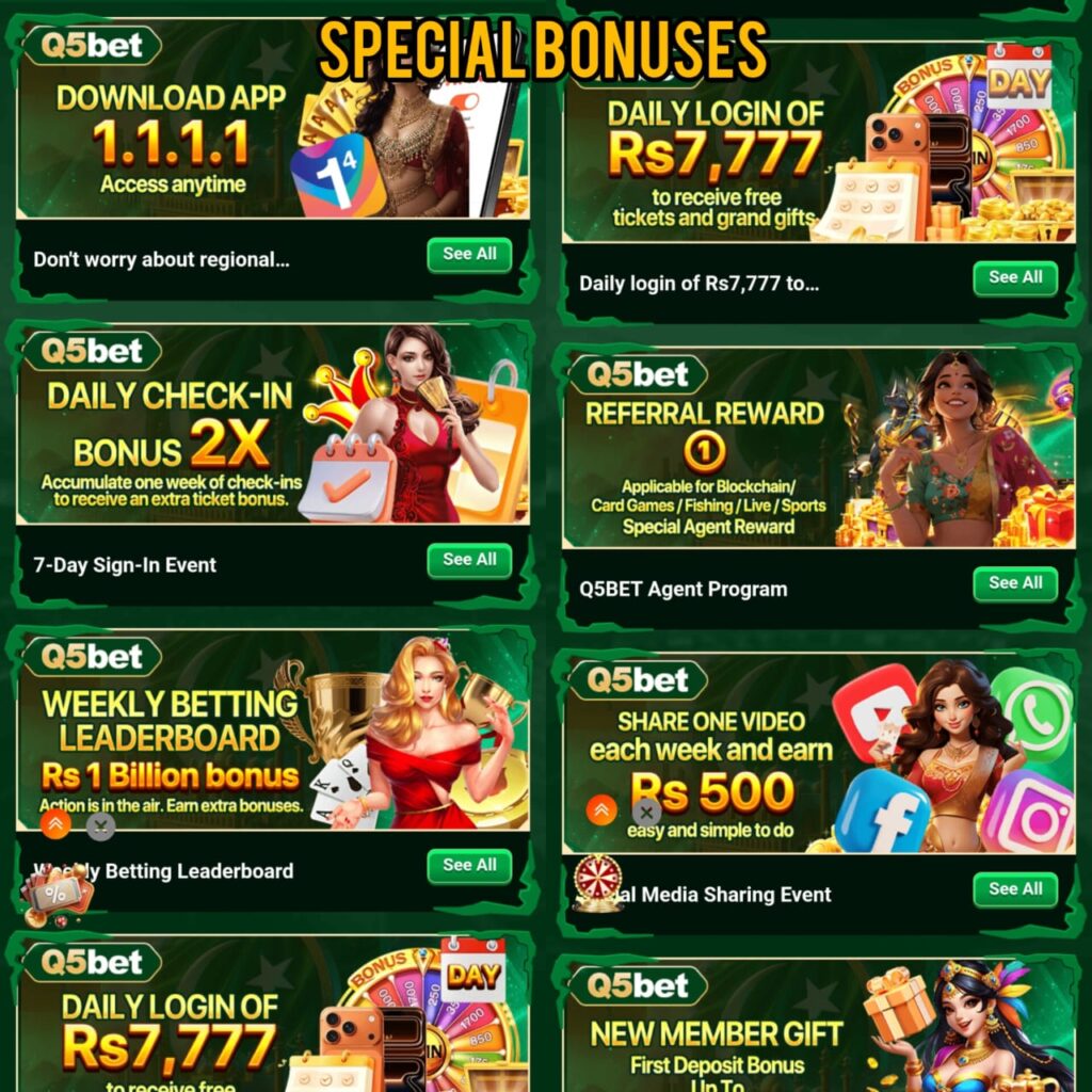 Q5 Bet Special Bonuses